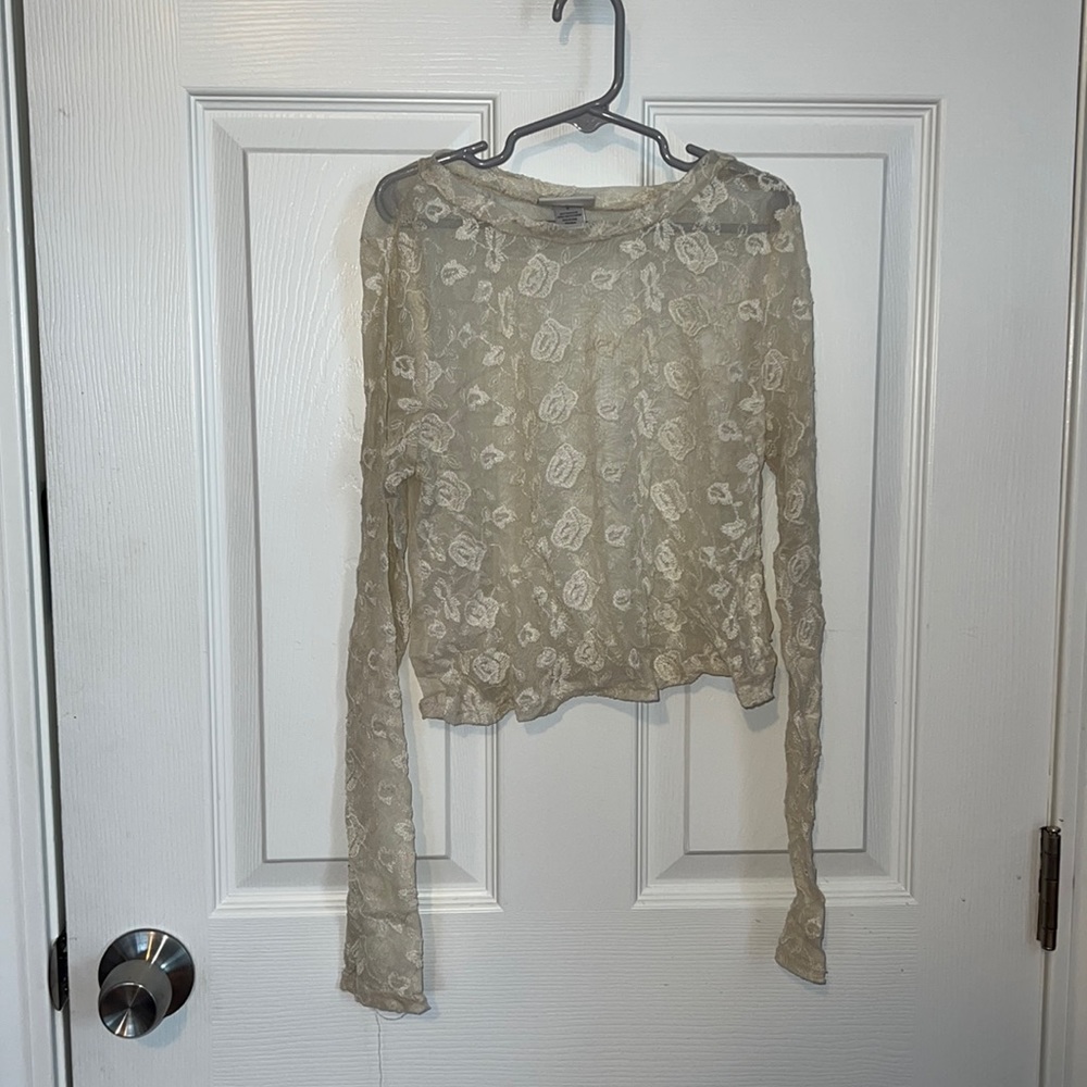 Cream lace top